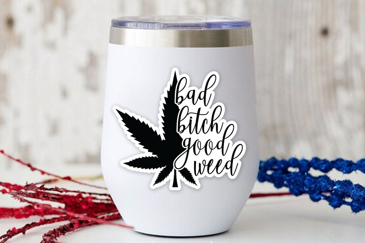 Weed Cannabis Sticker Marijuna Set, an Object Graphic by FiveStarCrafting (Photo 3 of 8)