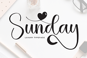 Sunday | Script Font, a Handwritten Font by Scratchones (Thumbnail 1 of 9)