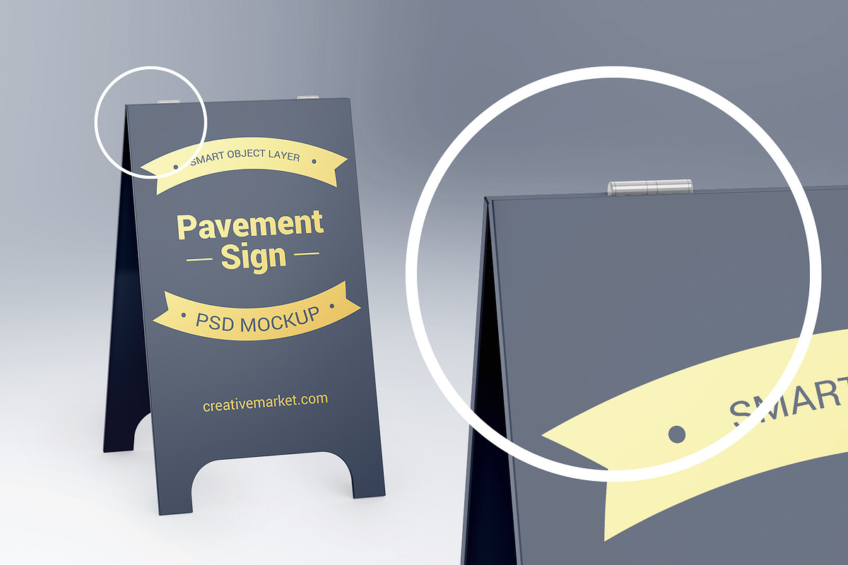 Pavement Sign Mockup, an Advertising Mockup by ShooShooShop (Photo 3 of 3)