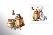 Coffee time. Watercolor collection, a Food Illustration by Daria Ustiugova (Thumbnail 2 of 6)