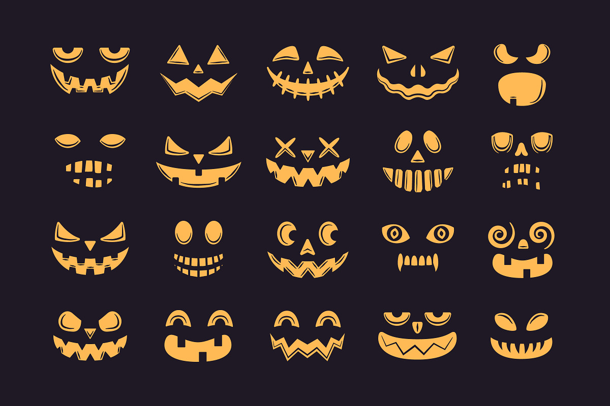 Pumpkin Creator. 20 Monster Faces, an Object Graphic by DenysHolovatiuk (Photo 3 of 4)