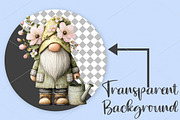 Cute Spring Gnomes Clipart Bundle, an Illustration by Canvas Craft (Thumbnail 2 of 7)