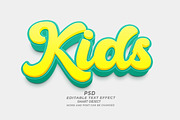 Kids 3D Editable Text Effect PSD, a Layer Style Add-On by TrueVector (Thumbnail 1 of 2)
