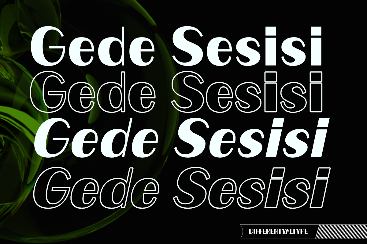 Gede Sesisi - Sans Display Font, a Sans Serif Font by Differentialtype (Photo 8 of 10)