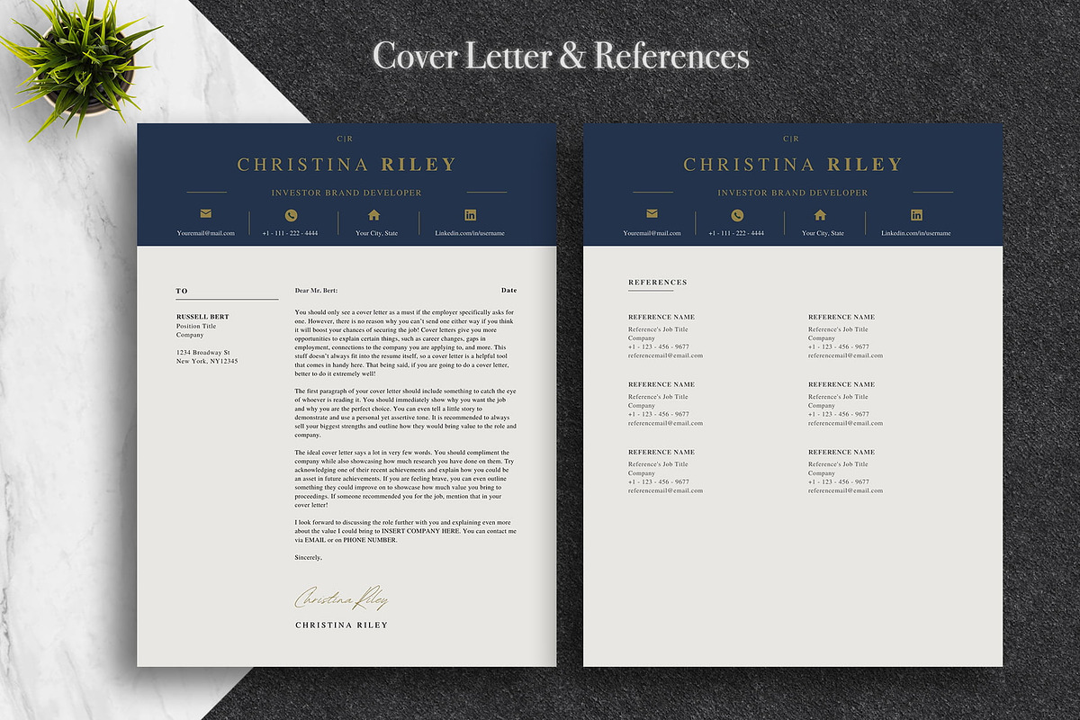 Executive CV Template Pack | Canva, a Resume Template by Lux Resume (Photo 4 of 9)