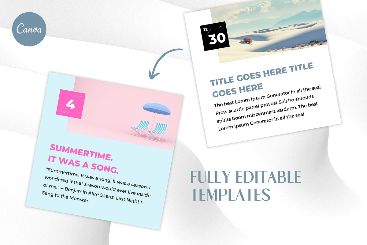 Instagram Template Canva Post Zen, a Social Media Template by Keikoya (Photo 4 of 12)