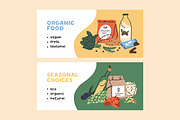 Healthy vegan food set, templates, a Food Illustration by PaperTrident (Thumbnail 7 of 7)