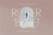 Rotterburg Stylish Display Font, a Serif Font by Typetemp Studio (Thumbnail 1 of 20)