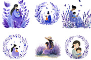 Lavender Mother’s Day Clipart, an Illustration by Designking (Thumbnail 3 of 5)