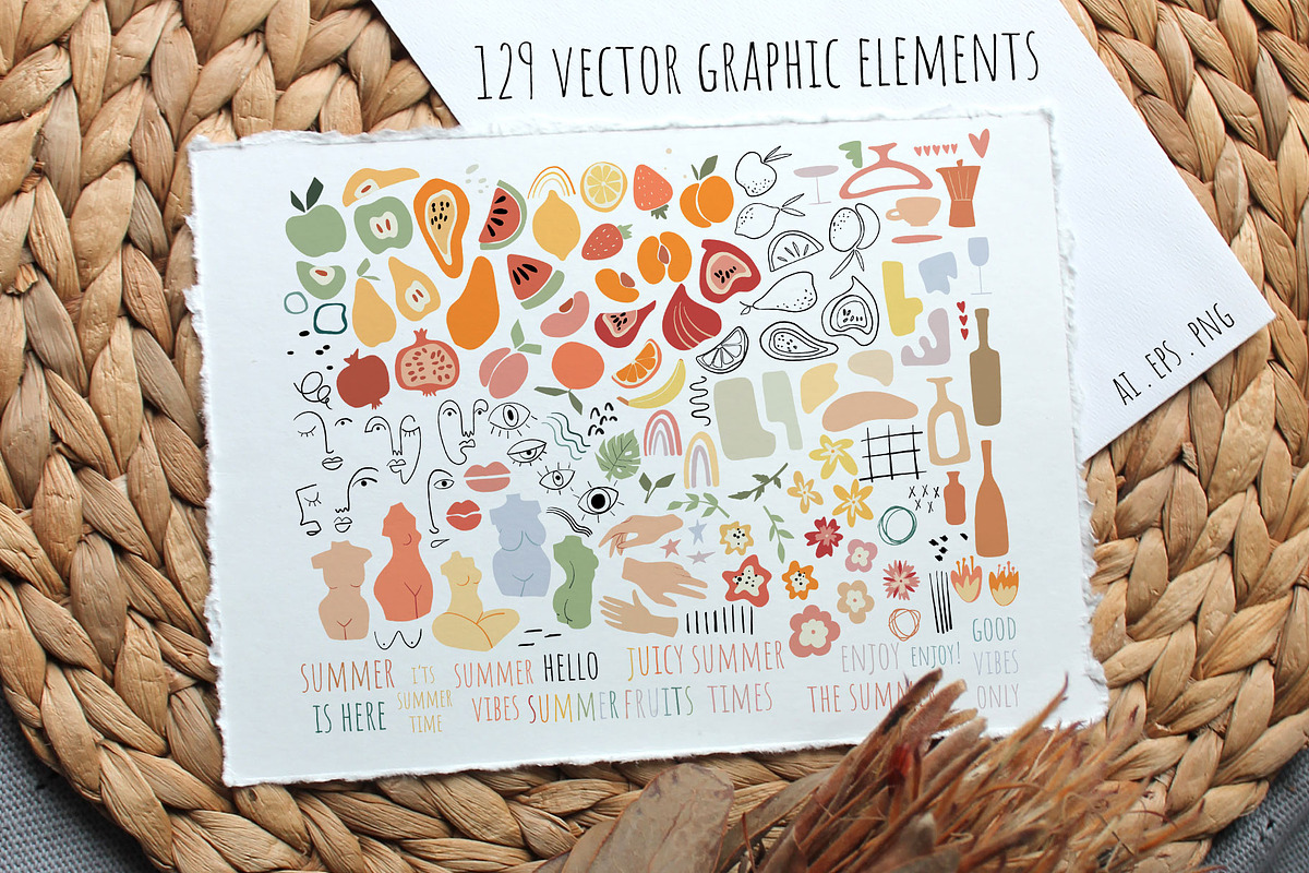 JUICY FRUITS summer set, an Object Graphic by Yuliia Lashevska (Photo 2 of 13)