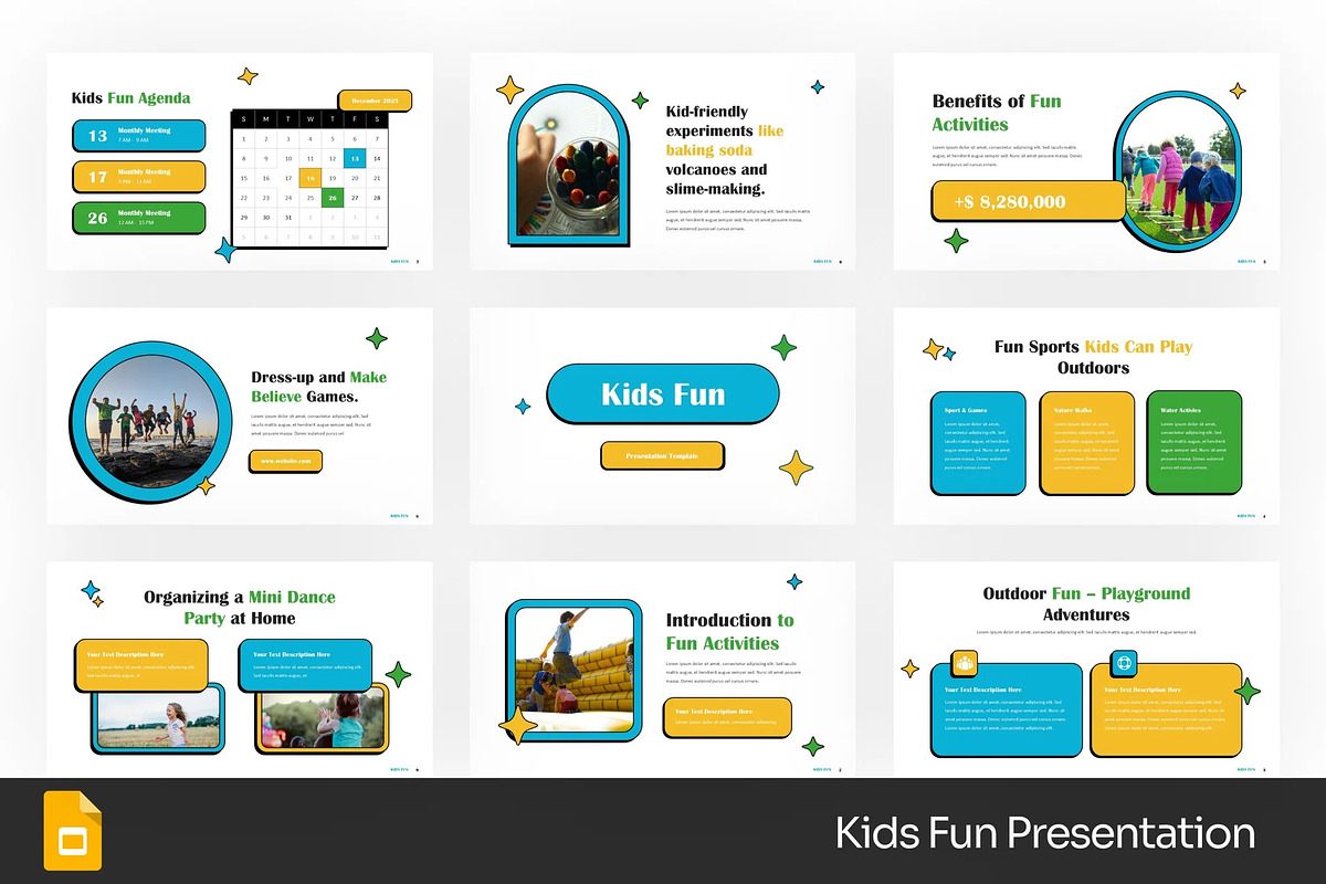 Kids Fun Google Slides, Powerpoint, a Presentation Template by Fit-tee (Photo 1 of 4)