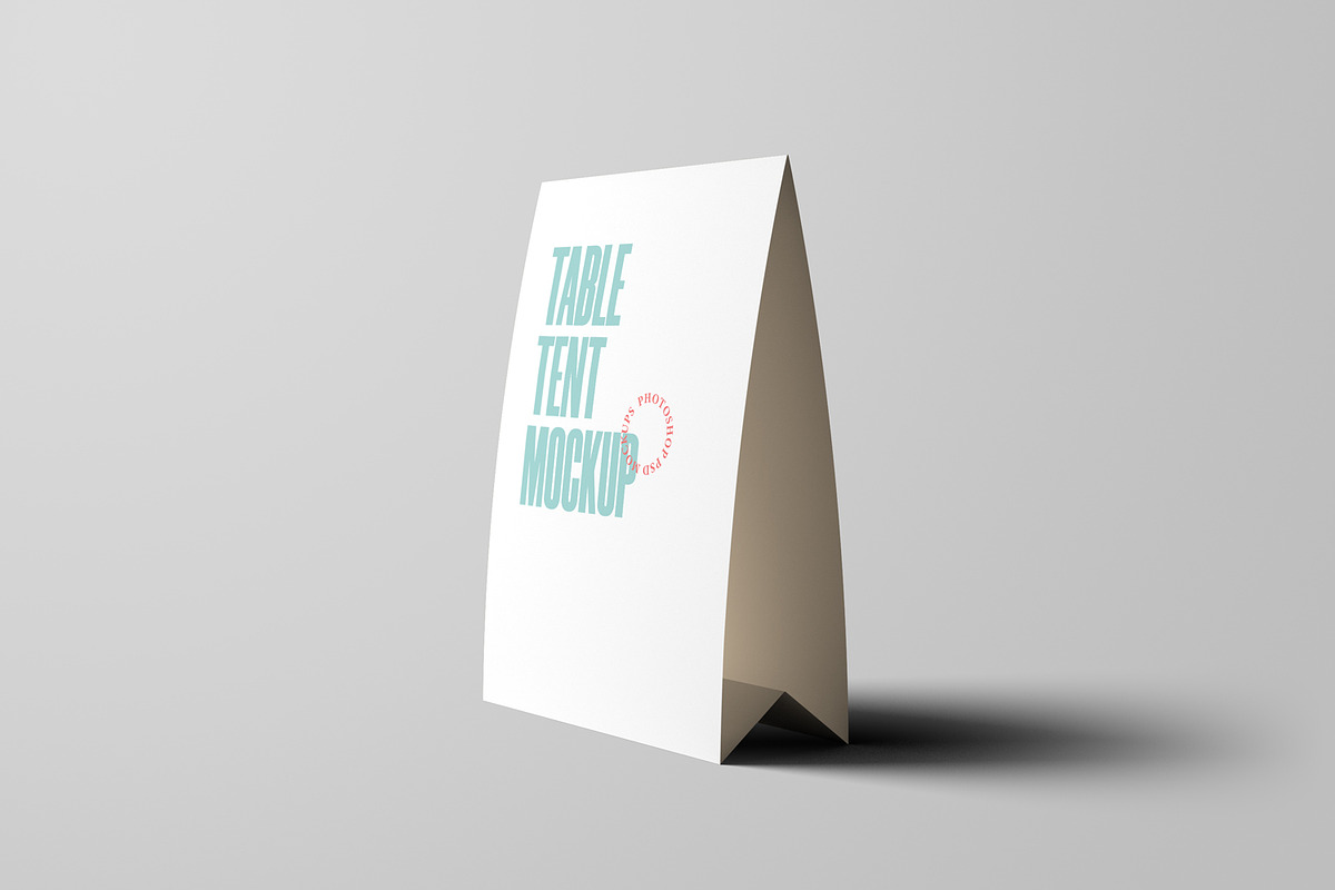 Table Tent Mockups, a Product Mockup by artimasa (Photo 3 of 5)