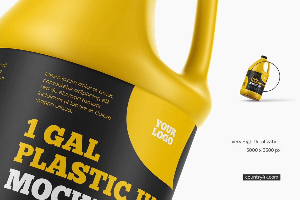 1 Gal Plastic Jug Mockup Set, a Cups & Container Mockup by Country4k (Photo 3 of 4)