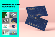 Business Card MockUp v4, a Print Template by coloformia (Thumbnail 1 of 11)
