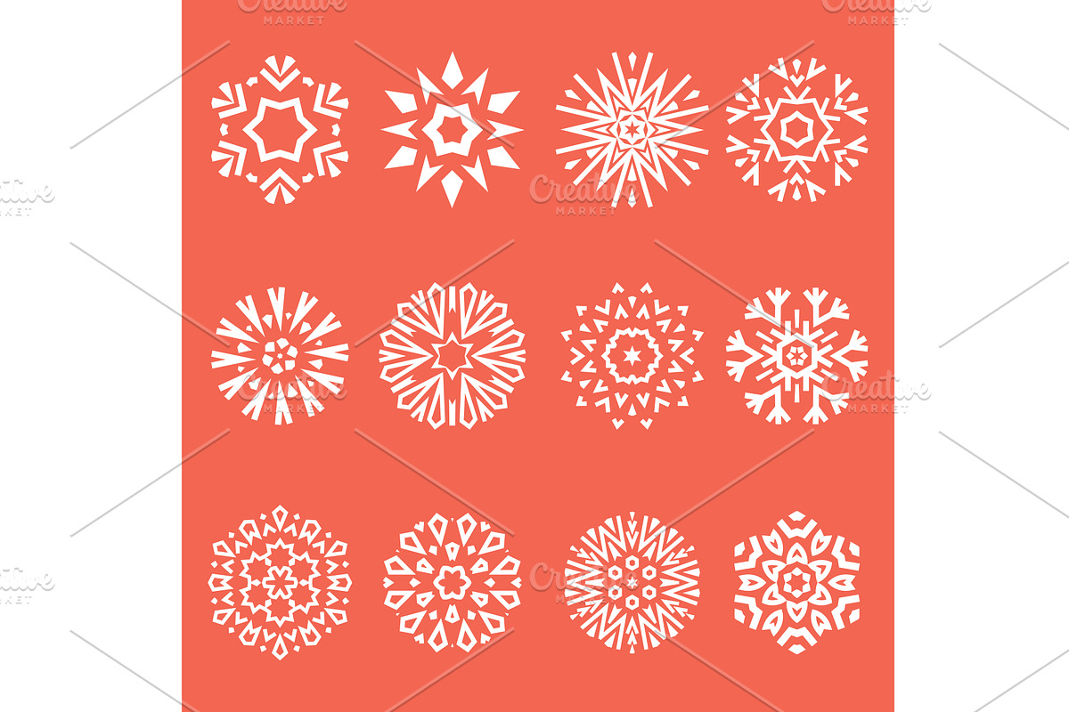 Snowflakes icon collection. Graphic, a Decorative Illustration by RODINA (Photo 1 of 3)