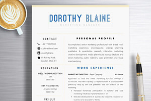 Resume Template Dorothy