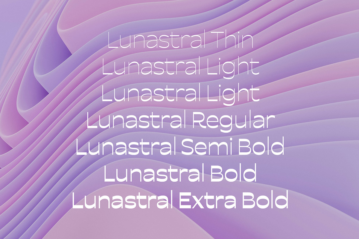 Lunastral Thin, a Sans Serif Font by OceaneM (Photo 2 of 8)