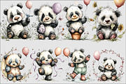 Whimsical Spring Panda Clipart, an Illustration by Design Market (Thumbnail 4 of 5)