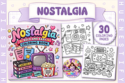 Nostalgia Coloring Book For Adults, a Decorative Illustration by HueNestify (Thumbnail 1 of 4)