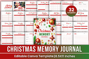 Christmas Memory Journal Canva Kdp, a Stationery Template by Mustafiz
