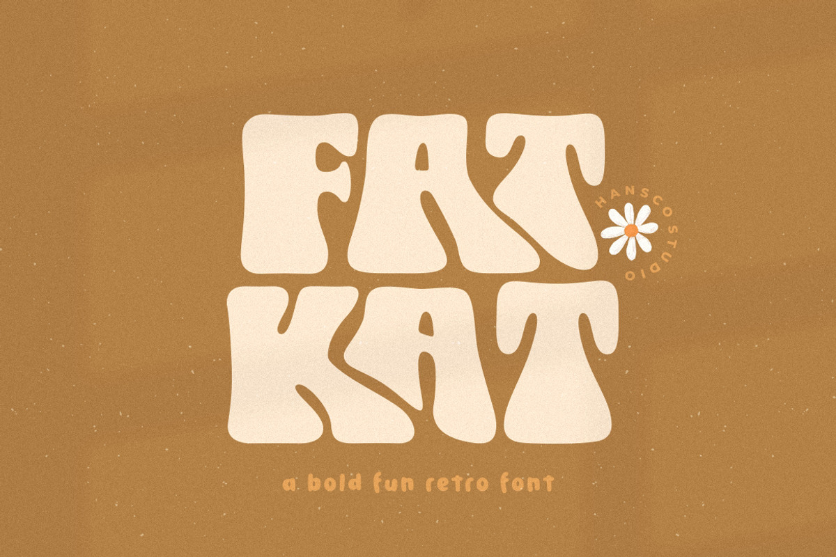 Fat Kat a Bold Retro Wavy font, a Font by HansCo Studio (Photo 1 of 10)