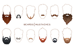 Beards&Mustaches&Hairstyles Big Set