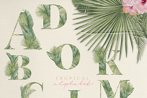 Tropical Vintage Jungle Palm Leaves