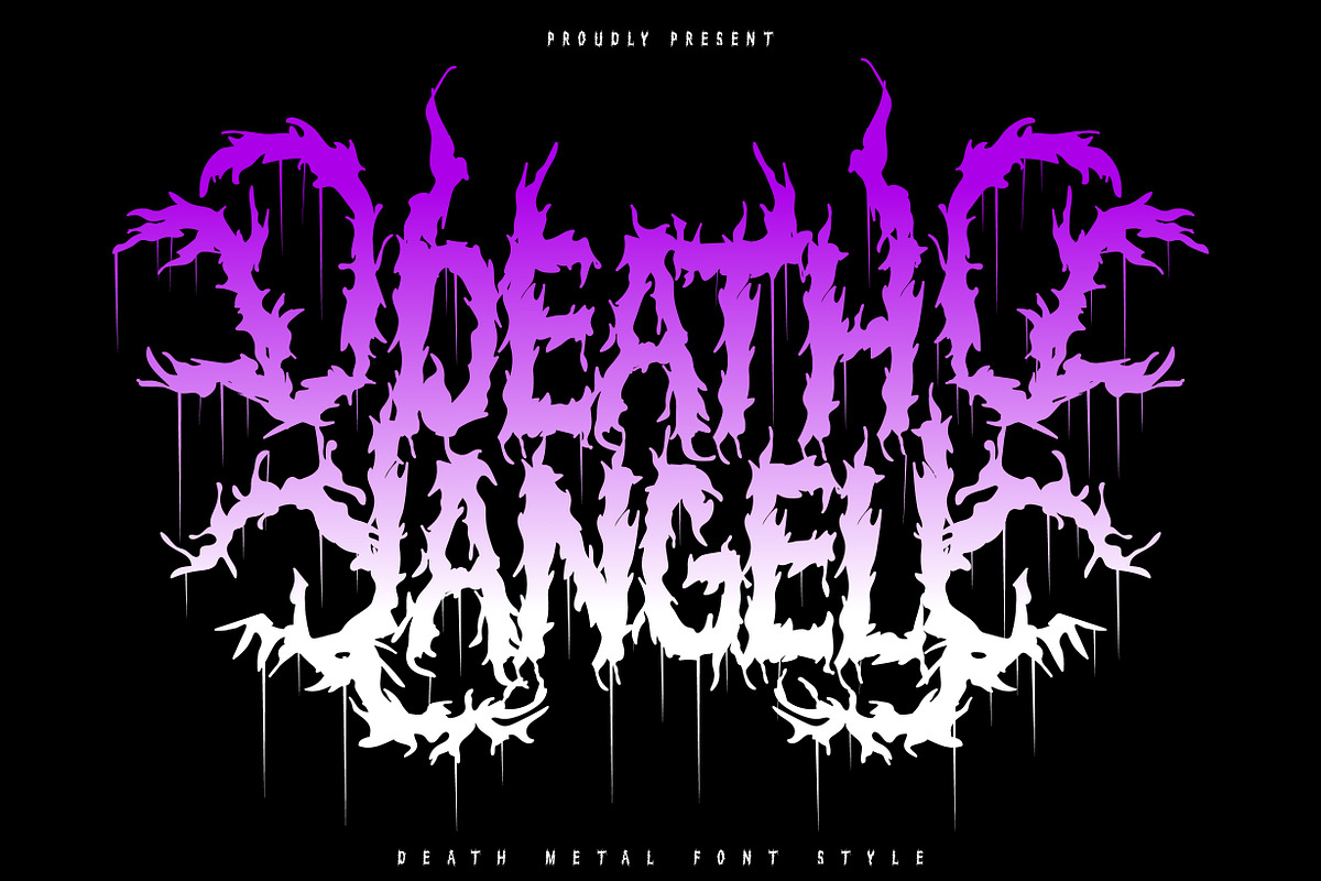 Death angel - Death metal font style, a Blackletter Font by NuType (Photo 1 of 9)