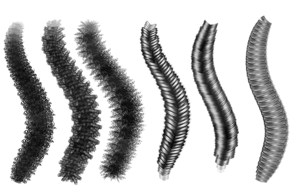 Procreate brush curly hair pigtails, a Brush Add-On by Elenbushe (Photo 6 of 7)