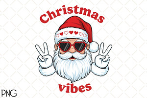 Christmas Vibes Png, an Illustration by Black Bird Studio