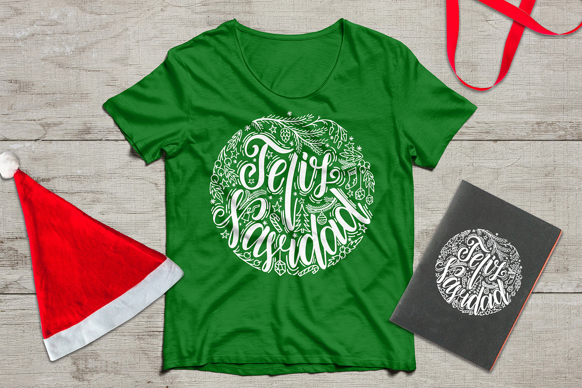 Feliz Navidad lettering composition, a Decorative Illustration by Live line (Photo 6 of 6)