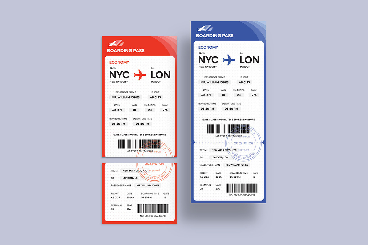 Boarding Pass Template, a Card Template by BrandPacks (Photo 3 of 4)