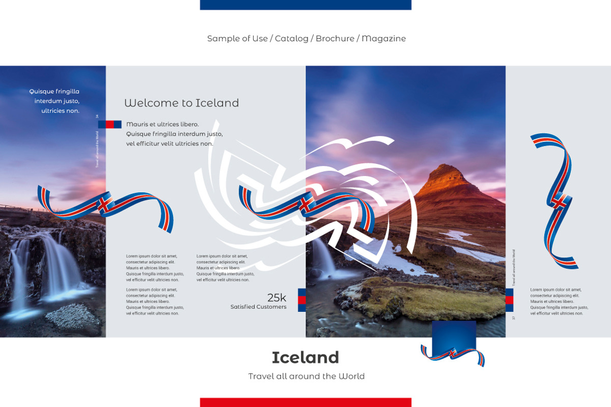 Iceland flag ribbon vector, a Templates & Theme by Simbos (Photo 4 of 9)