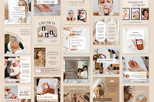 Skincare Instagram Template CANVA