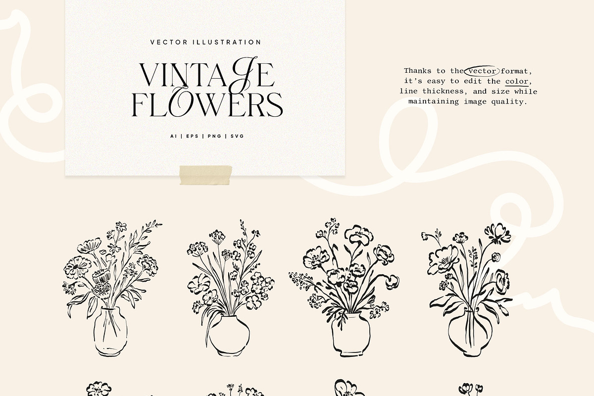 Vintage Botanica | Illustration Kit, an Object Illustration by KetteCreate (Photo 9 of 13)