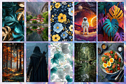 100 Aesthetic Phone Wallpapers Pack, a Wallpaper Graphic by Pixeness Studio (Thumbnail 3 of 3)