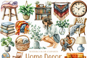 Home Decor Clipart Bundle, an Illustration by Craft Nest