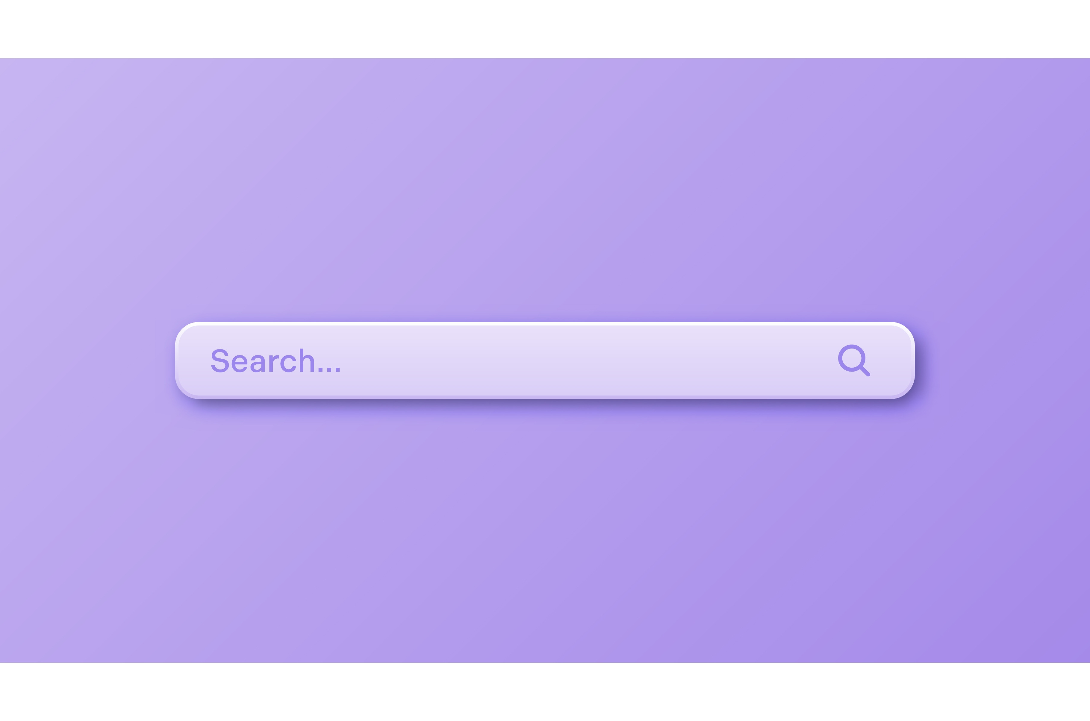 Colorful 3d search bar template, an Object Illustration by 32pixels