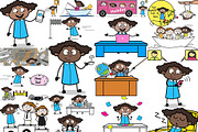 Black Girl ~ Cartoon Character Set, a Person Illustration by The Toon Company (Thumbnail 6 of 9)