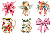 Grand Millennial Christmas Clipart, an Illustration by Daily.Designs (Thumbnail 5 of 5)