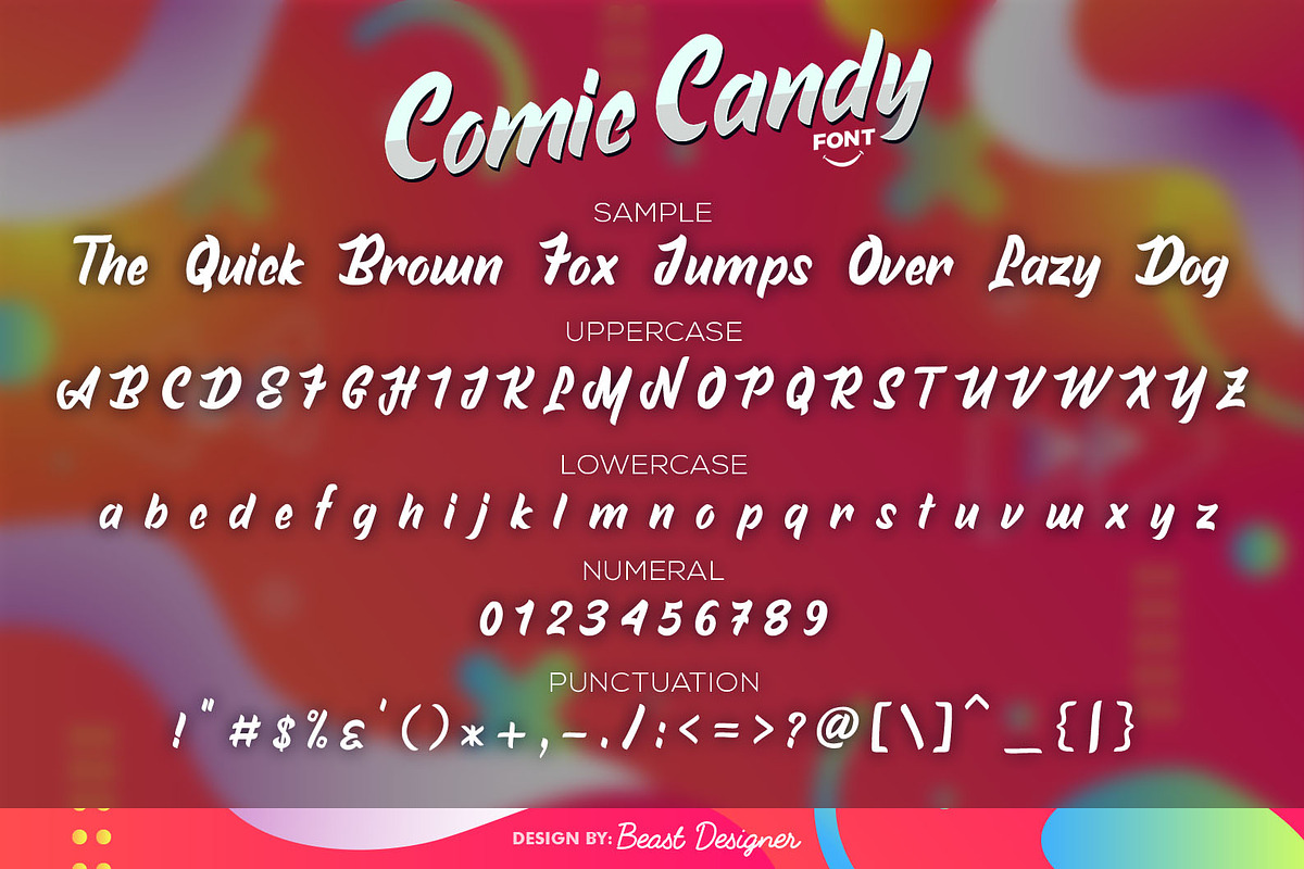 Comic Candy, a Script Font by Beast Designer (Photo 2 of 2)