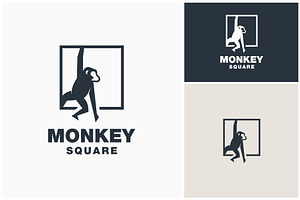 Monkey Primate Square Logo, a Branding & Logo Template by ika trisiana