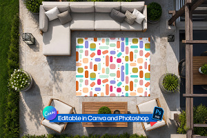 Terrace rug branding mockup