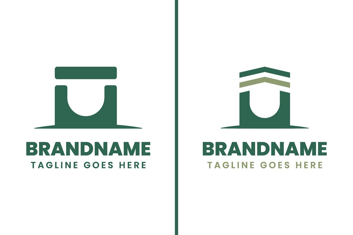 Letter U Simple Kaaba Logo, a Branding & Logo Template by Pray Art Design Studio