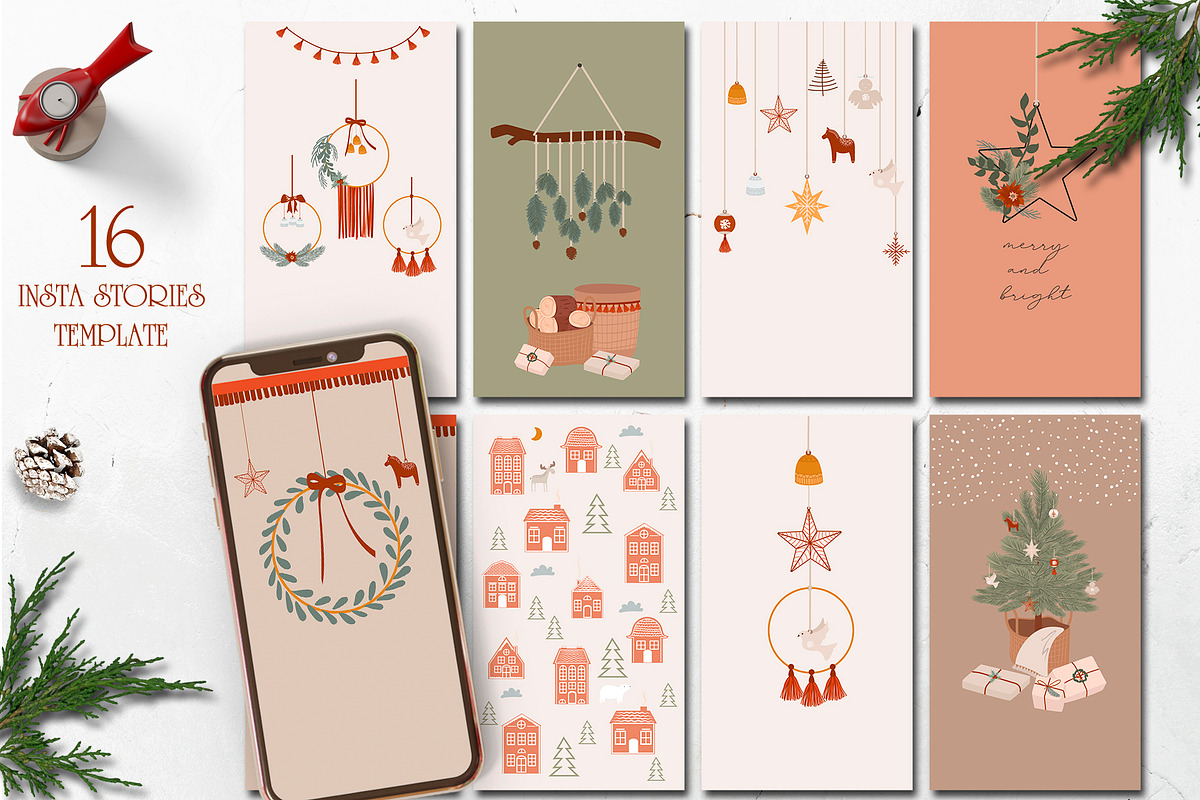 Boho Christmas, warm & cozy, a Seasonal Illustration by Mio Buono (Photo 13 of 17)