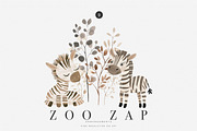 watercolor zoo animal clipart bundle, an Animal Illustration by Pink Studio Art (Thumbnail 4 of 9)