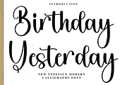 Birthday Yesterday, a Handwritten Font by FreshTypeINK (Thumbnail 1 of 8)