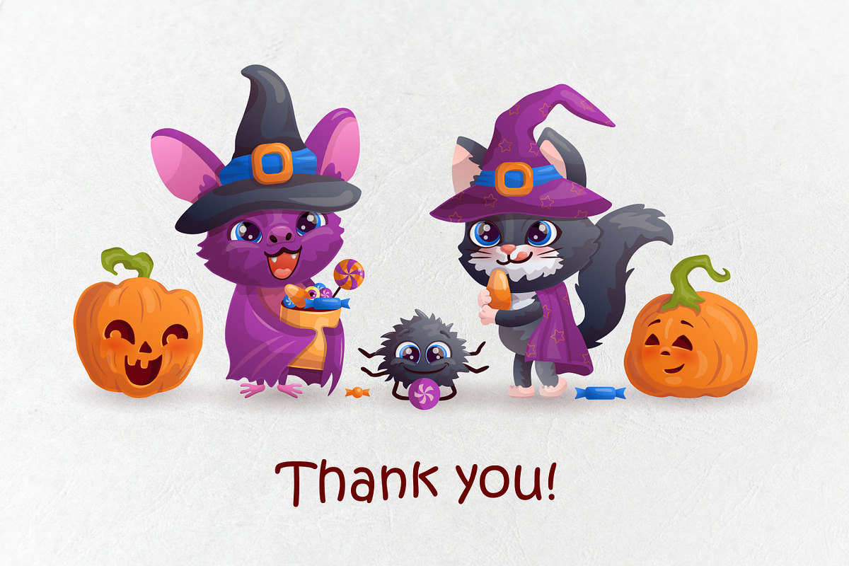 Halloween cute characters. Vector, an Animal Illustration by VaraNa Art (Photo 12 of 12)