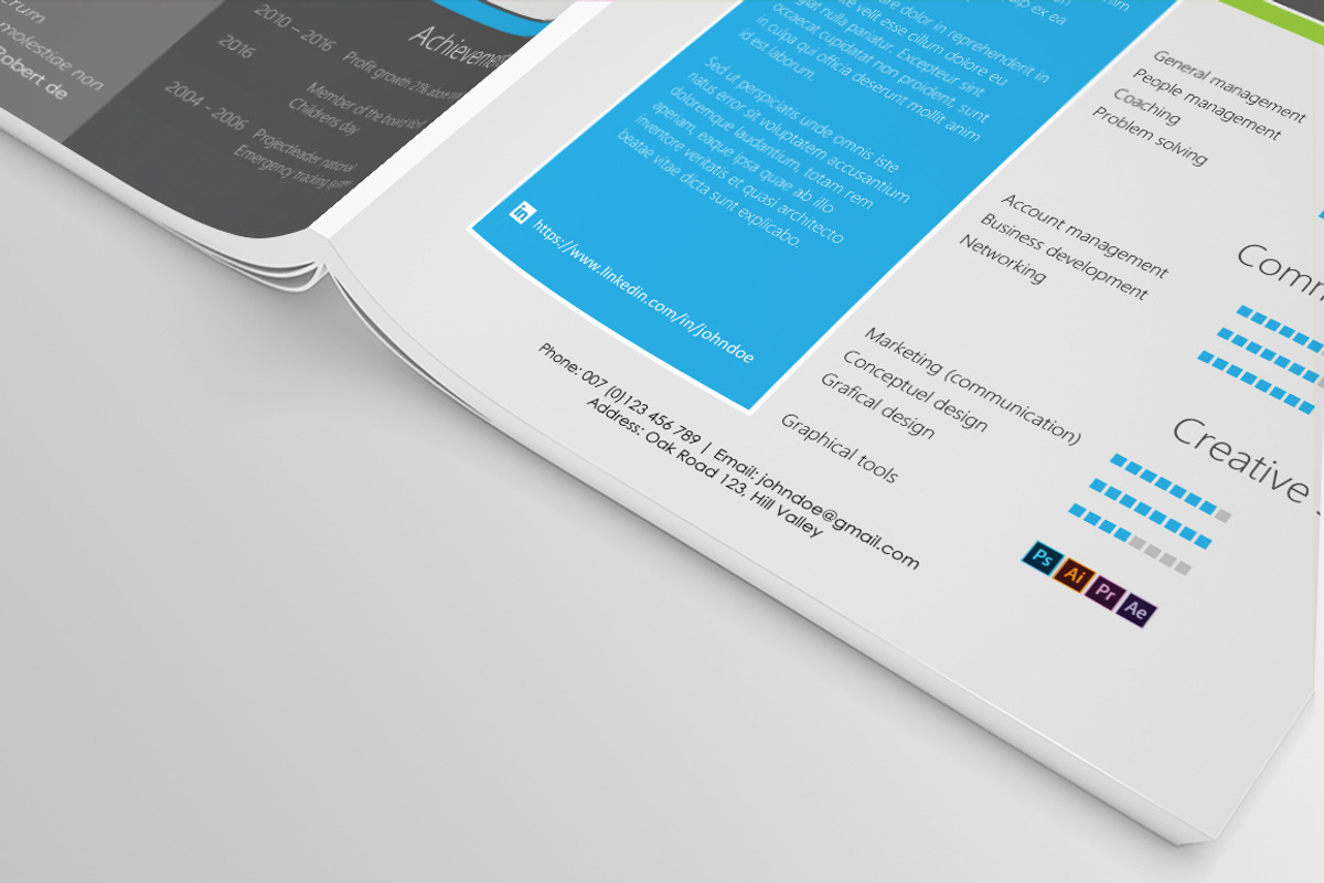 Unique Resume / Curriculum Vitae(CV), a Resume Template by DutchDigitalDesign (Photo 4 of 4)