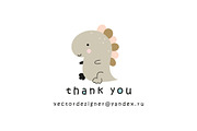 Nursery Art Baby Dino set, an Animal Illustration by Nursery Art (Thumbnail 8 of 8)